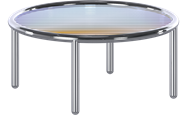 Chrome Helix Coffee Table
